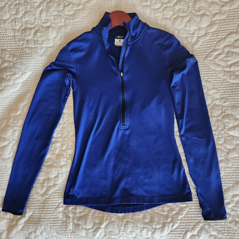 NIke Pro Dri Fit Women's Blue Small Blue Athletic jacket